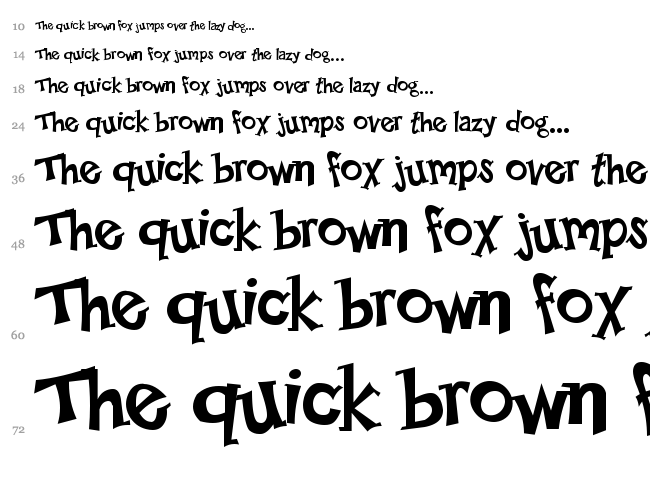 Happy Serif font waterfall